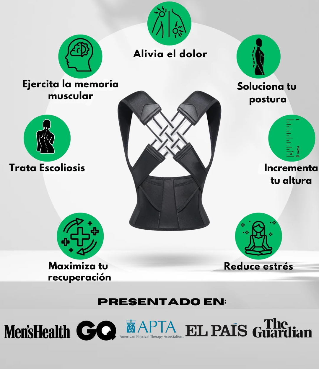 Alinea®X: Corrector de Postura Ultra Confort+ Masajeador Cervical (GRATIS)